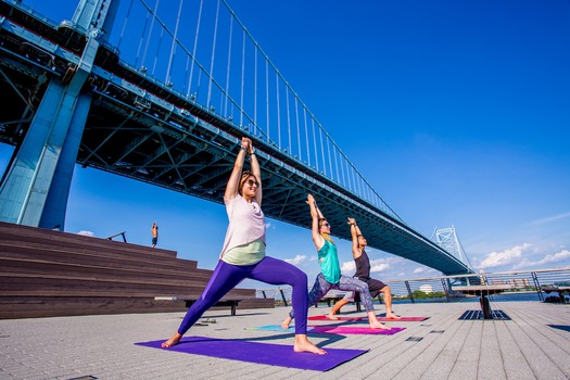 Yoga on Race Street Pier