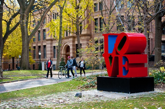 Love Sculpture at Locust Walk