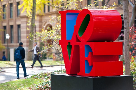 LOVE Sculpture at Locust Walk