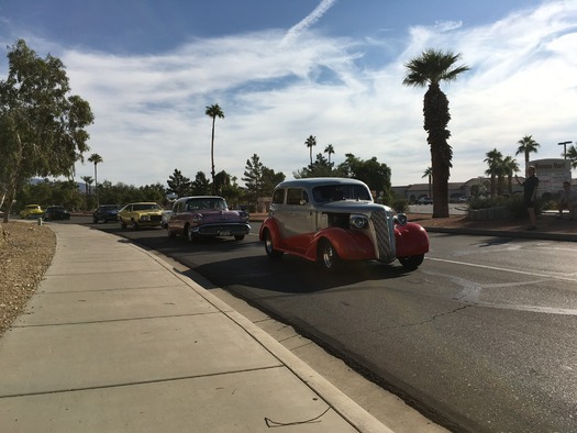 Lake Havasu City, AZ on McCulloch Relics and Rods Car Show parade - Photo By Mary Fakehany