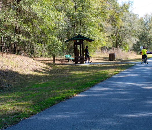 Biking With Trail Stop