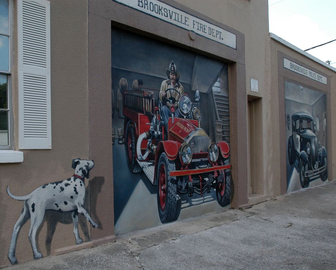 Police & Fire Station Mural, Brooksville