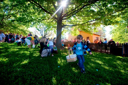 Easter egg hunt at Old Salem - photo by Christine Rucker