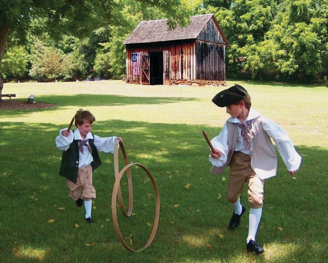 Kids Playing, Historic Bethabara Park