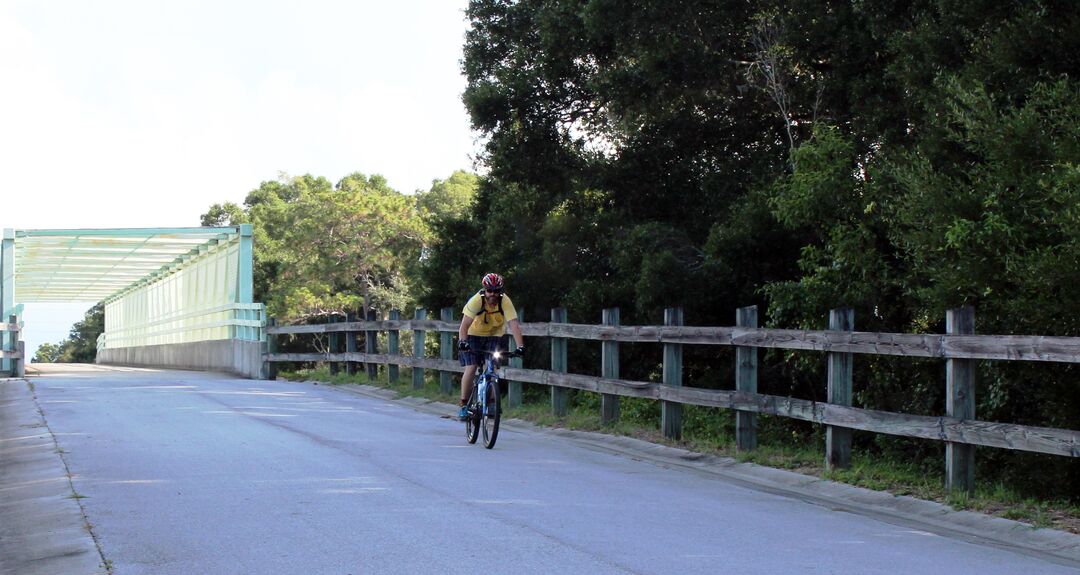 Cyclist on the Withlacoochee State Trail