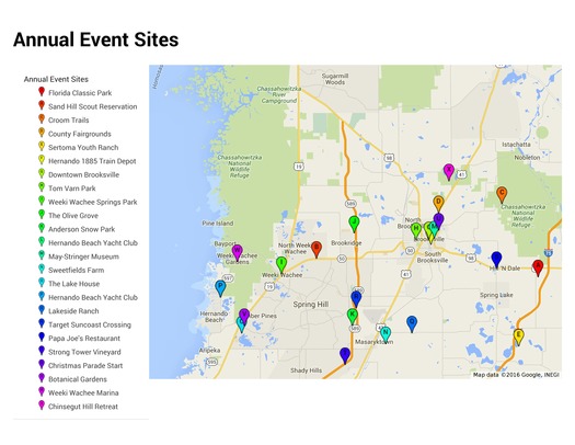 Key Annual Events Map