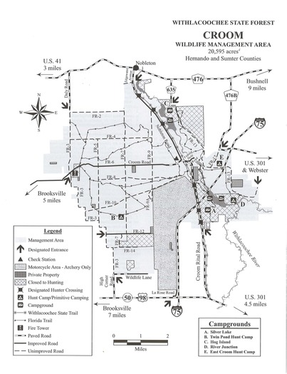 Croom WMA Map