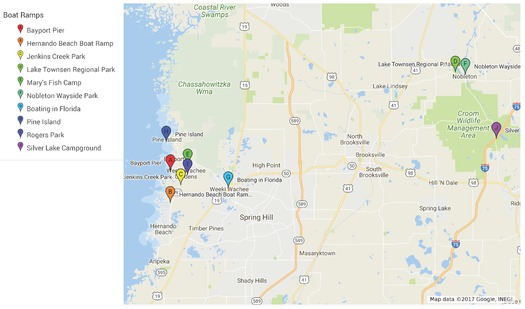 Boat Ramps Google Map crop