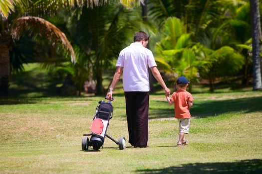 Golf Dad Little Boy