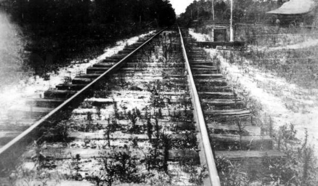 looking down train tracks 1915 hernando county