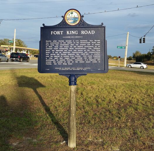 Fort King Rd Marker