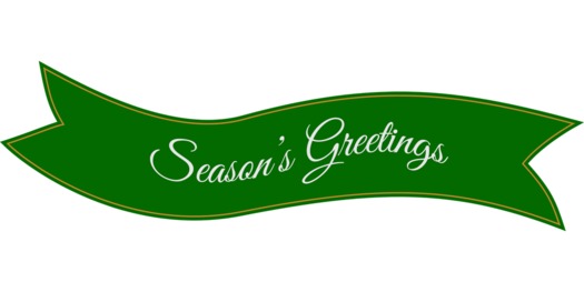 Ribbon Green Season's Greetings