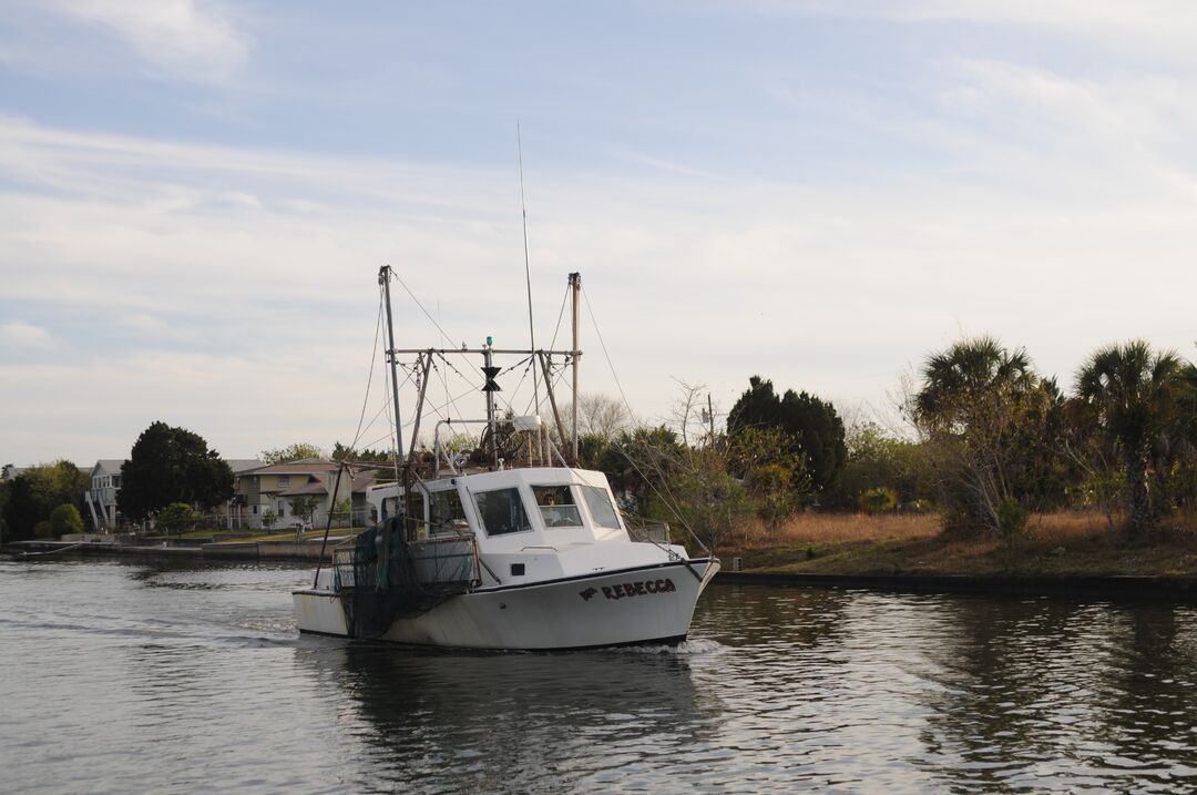 Boat in Canal, Hernando Beach