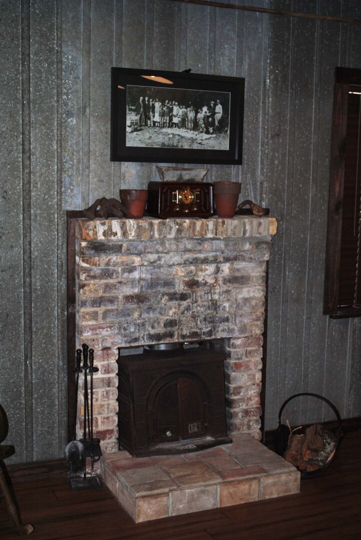 RGS Fireplace - bricks from old turpentine still (CKnudson)