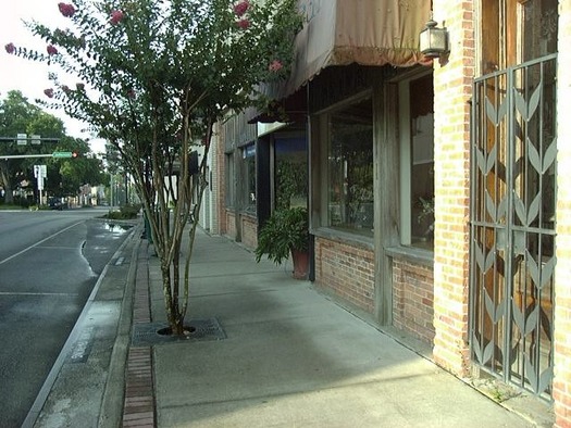 downtown sidewalk