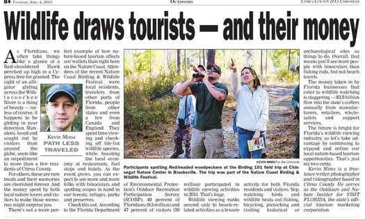 Nature Coast Birding Festival Article by Kevin Mims