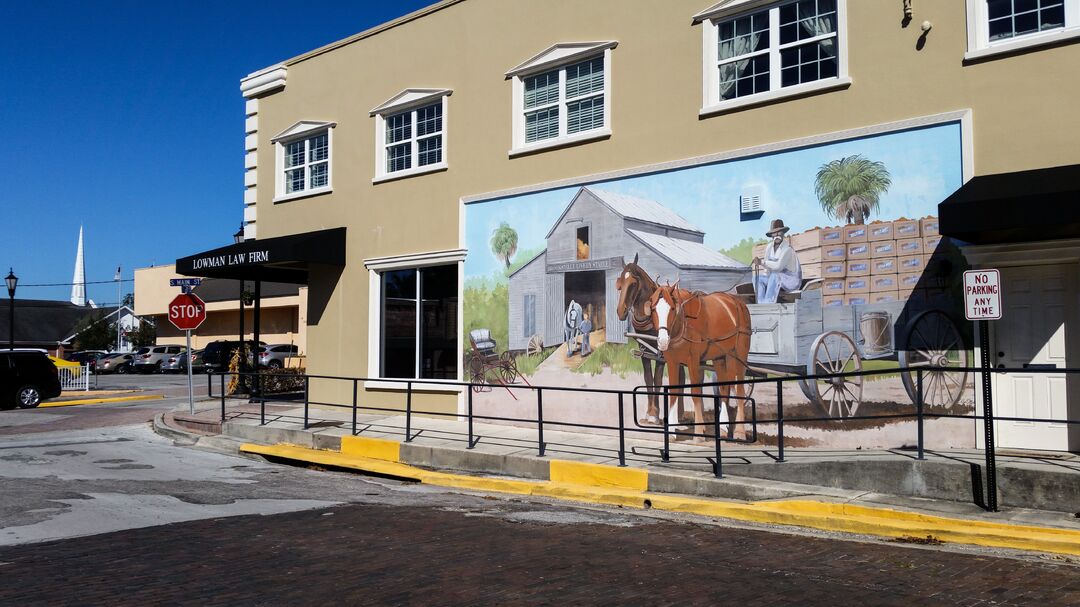 Brooksville Horse Cart Mural, Brooksville, Florida's Adventure Coast