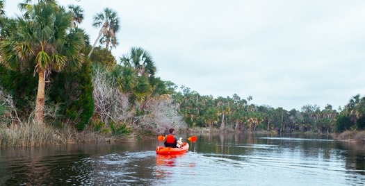 Paddler on Adventure Coast (Visitors Bureau)