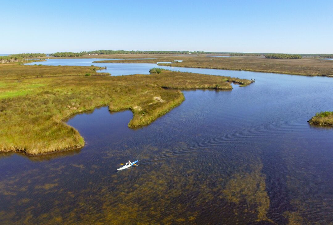 Aerial View of the Bayport - Linda Pedersen Paddling Trail, Florida's Adventure Coast