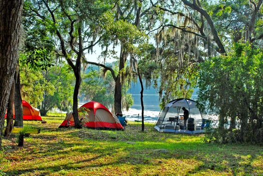 Tent Camping, Silver Lake Recreation Area, Brooksville