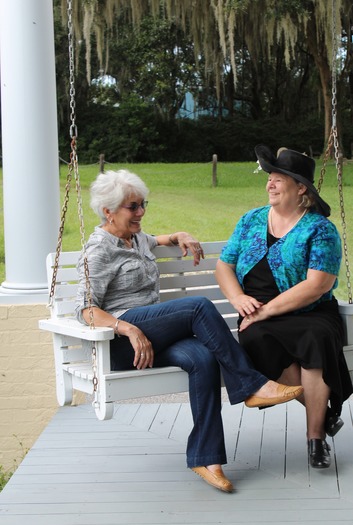 Ladies on swing