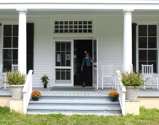 Sherry in front door