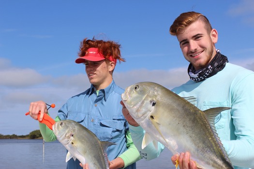 Ms. Kim and Son fishing with friends