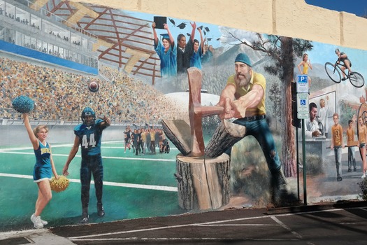 Flagstaff True Blue NAU mural, Christina Barrueta