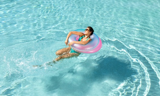 Relaxing in Resort Pool