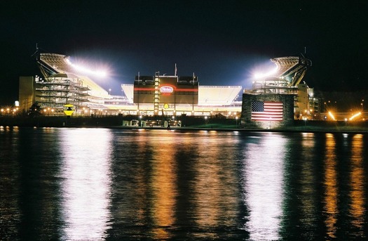 Heinz Field exterior-nighttime