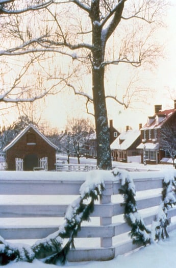 Old Salem holiday snow
