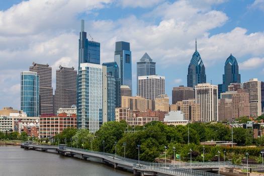 Schuylkill Banks Boardwalk, Philadelphia Skyline