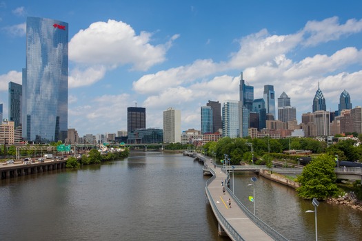 Schuylkill Banks Boardwalk, Philadelphia Skyline