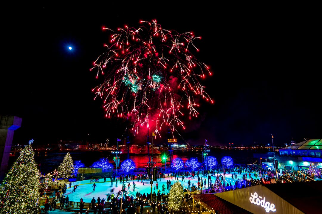 Rivers Casino New Year's Eve Fireworks on the Delaware River Waterfront