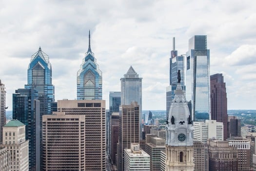 Philadelphia Skyline from Loews Hotel