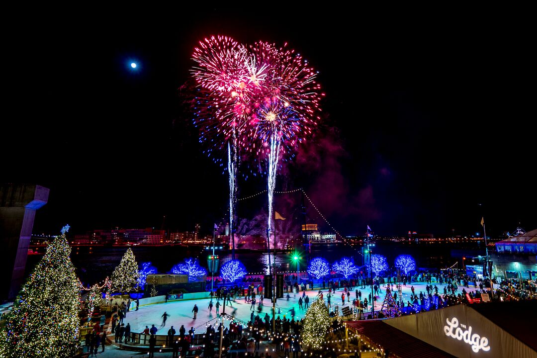 Rivers Casino New Year's Eve Fireworks on the Delaware River Waterfront