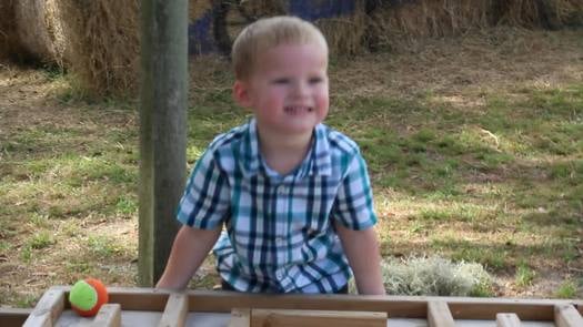 Child in Corn Maze