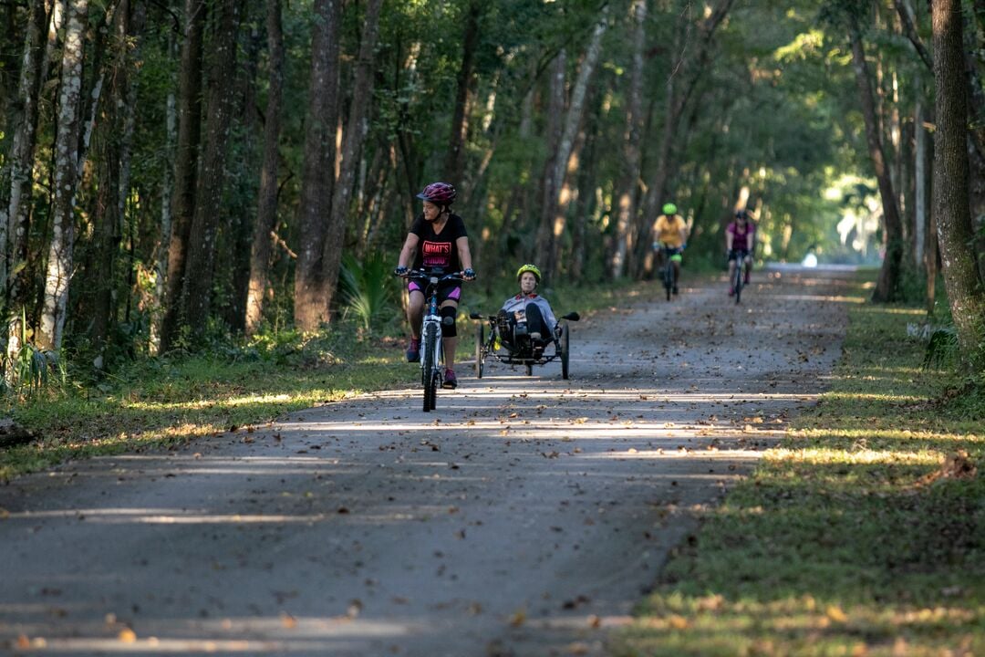 Riders on Good Neighbor Trail