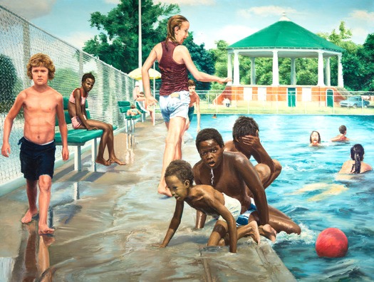 "Swimming Pool at Hunting Park," Edith Neff, Woodmere Art Museum