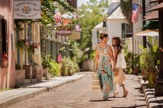 Ladies shopping on Aviles Street