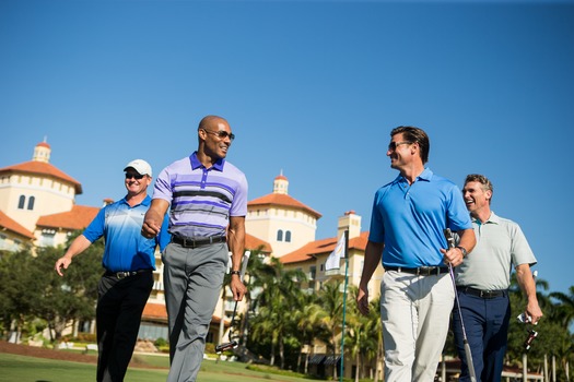 Golf Course Men Meeting Ritz Carlton