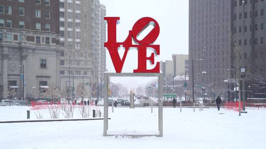 LOVE park snow