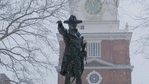 Independence Hall snow