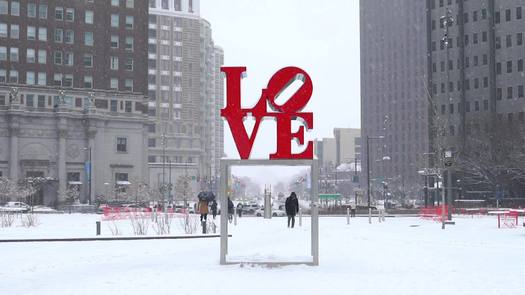 LOVE park snow