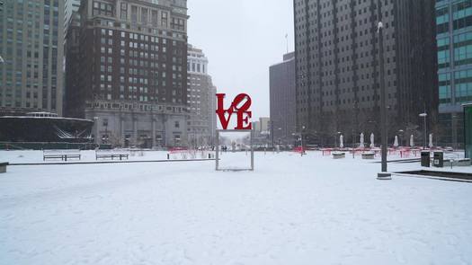 LOVE park snow