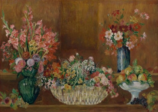 "Still Life with Flowers and Fruit," Pierre-Auguste Renoir, Philadelphia Museum of Art