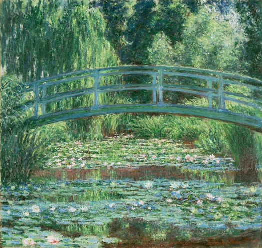 "Japanese Footbridge and the Water Lily Pool, Giverny," Claude Monet