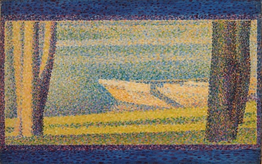 "Moored Boats and Trees," Georges Seurat, Philadelphia Museum of Art