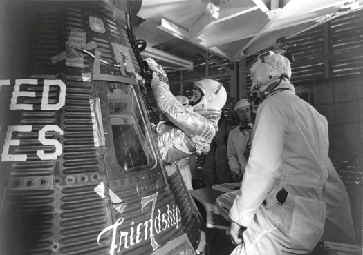 Making Astronauts: "Glenn Enters Mercury Capsule NASA"