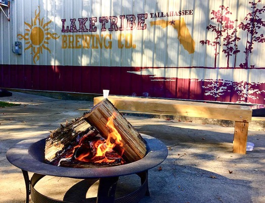 LTB Venue - Firepit and mural